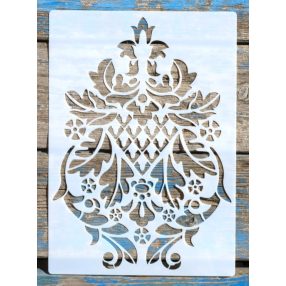 barokk mintás  21x30 cm-es festő sablon  DIY stencil