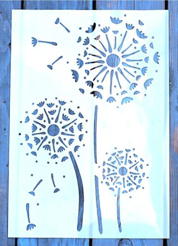 virág mintás  21x30 cm-es festő sablon  DIY stencil