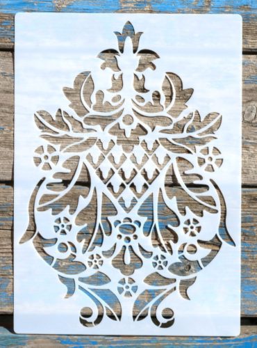 barokk mintás  21x30 cm-es festő sablon  DIY stencil
