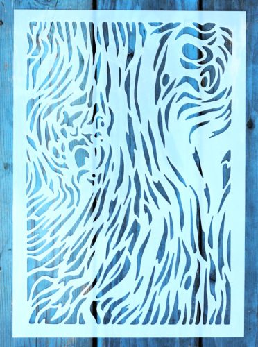 Fa mintás 21x30 cm-es festő sablon  műanyag stencil