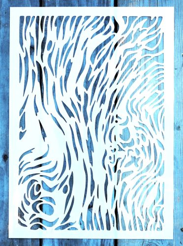 Fa erezet mintás 21x30 cm-es festő sablon  műanyag stencil