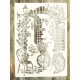 antik utca Paris  21x30 cm-es festő sablon stencil