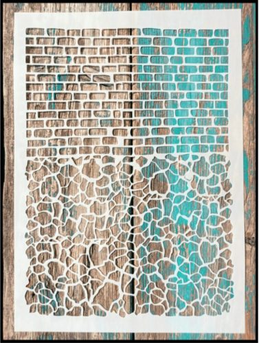 Tégla mintás 21x30 cm-es műanyag festősablon  DIY stencil