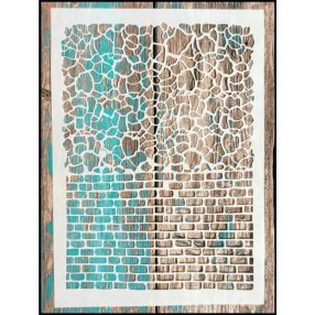 Márvány mintás festő sablon DIY stencil