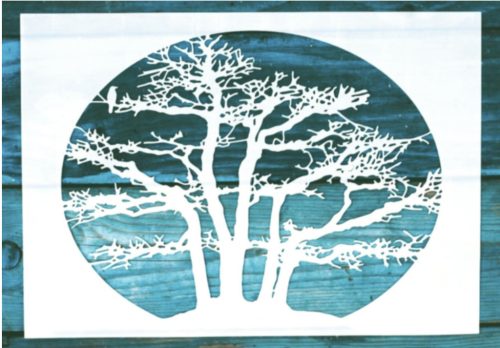 fa mintás festő sablon 21x30 cm-es műanyag DIY stencil