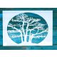 fa mintás festő sablon 21x30 cm-es műanyag DIY stencil