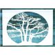 fa mintás festő sablon 21x30 cm-es műanyag DIY stencil