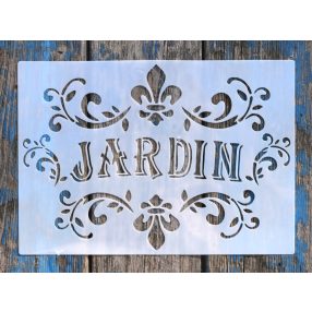 JARDIN kert feliratú festő rétegző sablon stencil