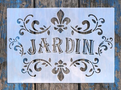 JARDIN kert feliratú festő rétegző sablon stencil