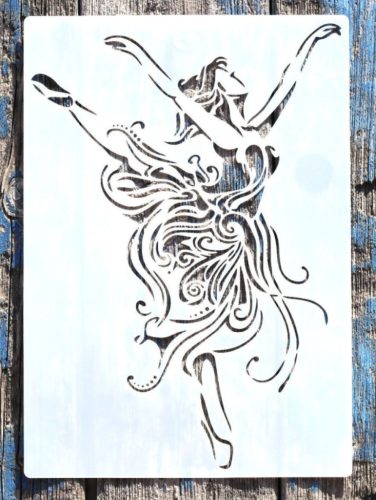 Balerina A4  méretű műanyag sablon 21x30cm  DIY festő  stencil
