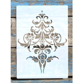 barokk mintás sablon  festő stencil