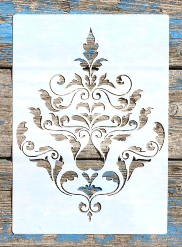barokk mintás sablon  festő stencil