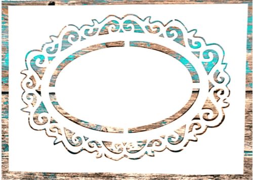 Tükör keret mintás 21x30 cm-es műanyag sablon  DIY festő stencil