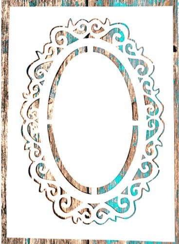 Tükör keret mintás 21x30 cm-es műanyag sablon  DIY festő stencil