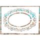 Tükör keret mintás 21x30 cm-es műanyag sablon  DIY festő stencil