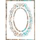Tükör keret mintás 21x30 cm-es műanyag sablon  DIY festő stencil