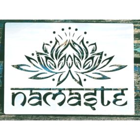   Namaste feliratú keleti A4 méretű műanyag sablon 21x30cm  DIY stencil
