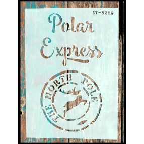 Polar Express 21x30 cm-es DIY sablon műanyag stencil