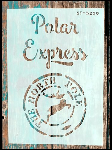 Polar Express rétegző sablon műanyag stencil