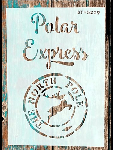 Polar Express 21x30 cm-es DIY sablon műanyag stencil