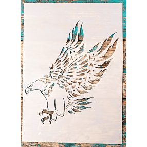 Leszálló sas 21x30 cm-es rétegző festő sablon stencil
