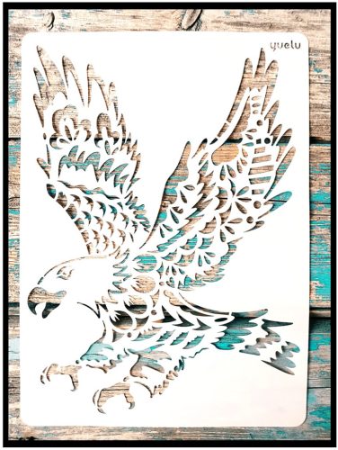 Szálló sas mintás 21x30 cm-es sablon DIY  stencil