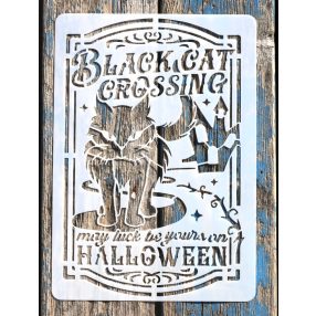   Halloween mintás  21x30 cm-es rétegző sablon  vintage műanyag  stencil
