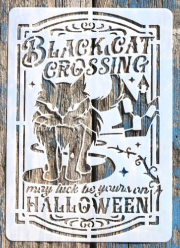 Halloween mintás  21x30 cm-es sablon  vintage műanyag  stencil