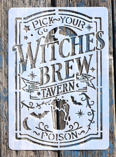 Halloween mintás rétegző  sablon vintage  stencil