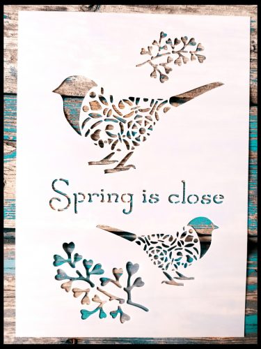 "Spring in close" madaras mandala  rétegző sablon