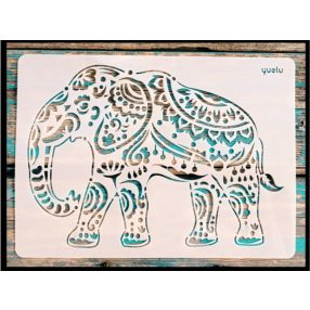 Elefántos  mandala   festő  sablon műanyag DIY stencil