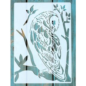 bagoly mintás mandala festő sablon műanyag DIY stencil