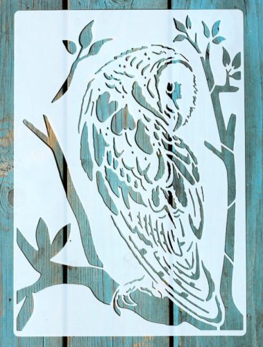 bagoly mintás mandala festő sablon műanyag DIY stencil