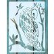 bagoly mintás mandala festő sablon műanyag DIY stencil