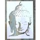 Keleti mintájú Budha fej A4 műanyag sablon 21x30cm-es  DIY festő stencil