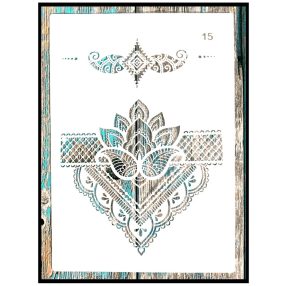 Csipke mintás tulipános sablon műanyag stencil