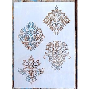 4 barokk mintás  rétegző sablon DIY festő stencil