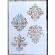 4 barokk mintás  rétegző sablon DIY festő stencil