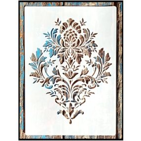 Barokk mintás rózsás rétegző sablon 