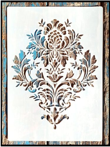 Barokk mintás rózsás sablon 