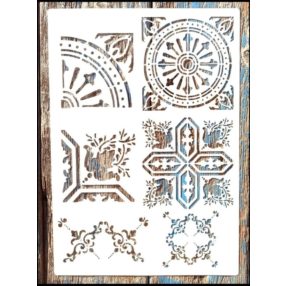 Csempe mintás  21x30 cm-es sablon műanyag stencil 