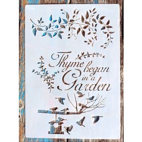 Madaras fűzfás rétegző sablon műanyag stencil