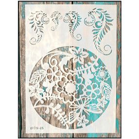   Körmintás pillangós  rétegző festő sablon műanyag DIY stencil
