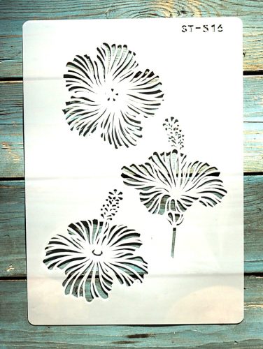 virág mintás rétegző festő sablon műanyag DIY  stencil