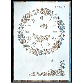   óra számlap  mandala sablon 21x30 cm-es műanyag DIY  stencil