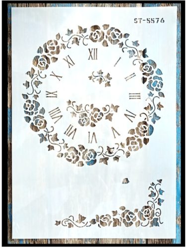 óra számlap  mandala sablon 21x30 cm-es műanyag DIY  stencil