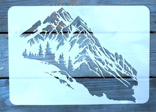 A4  hegy mintás műanyag rétegző sablon DIY festő stencil 