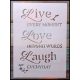Live Love Laugh feliratos mandala rétegző sablon