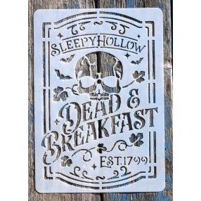   Halloween mintás vintage műanyag festő sablon  21x30 cm-es DIY stencil