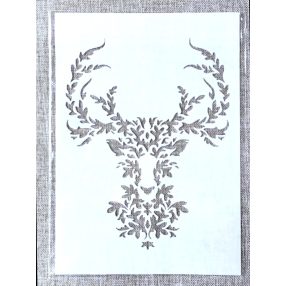 Szarvasos DIY sablon 21x30cm-es műanyag stencil